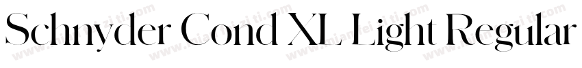 Schnyder Cond XL Light Regular字体转换